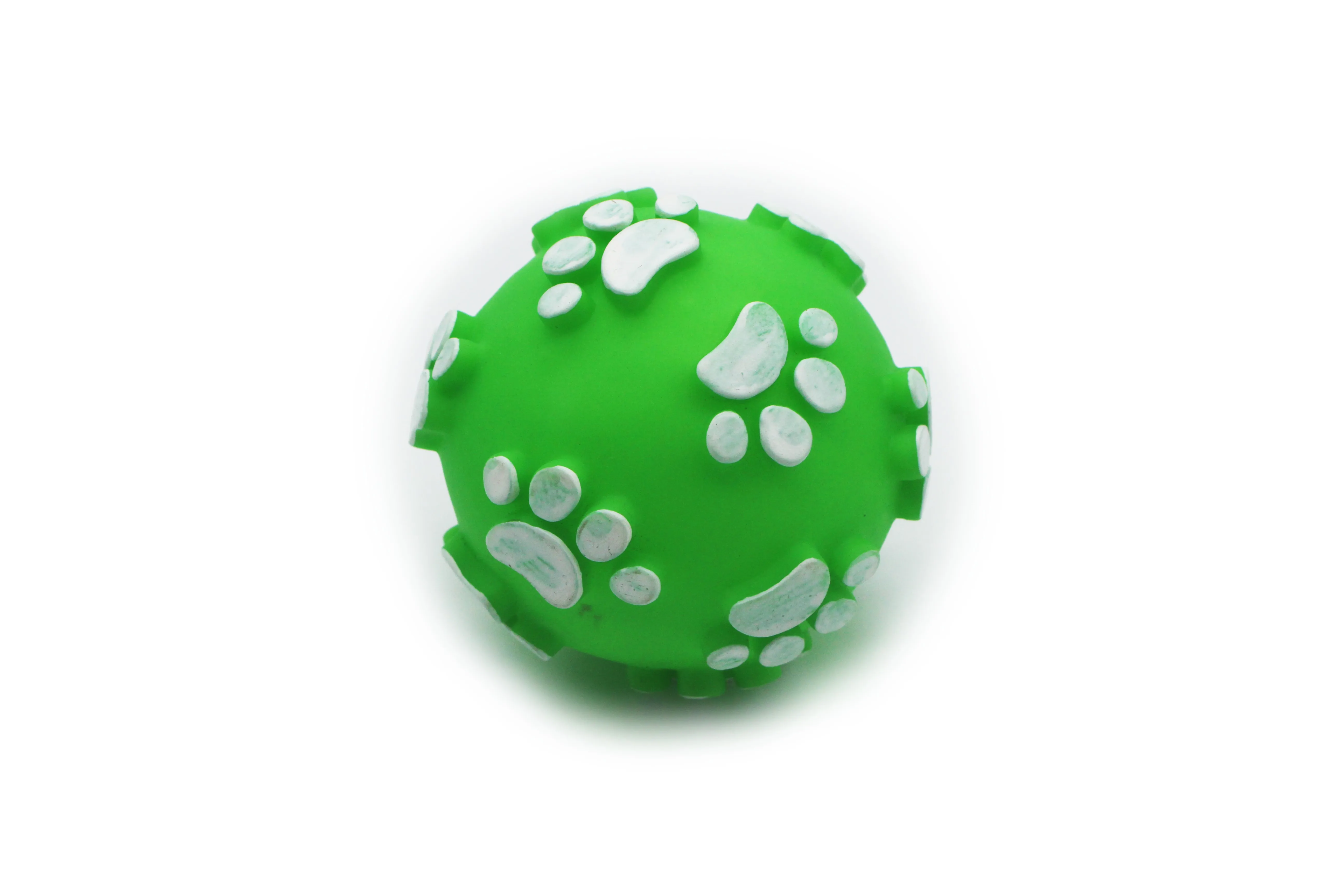  Cheap Price Cute 3d Dog Paw Pattern Pvc Interactive Pet Chewing Colorful Chuck It Rubber Training Ball