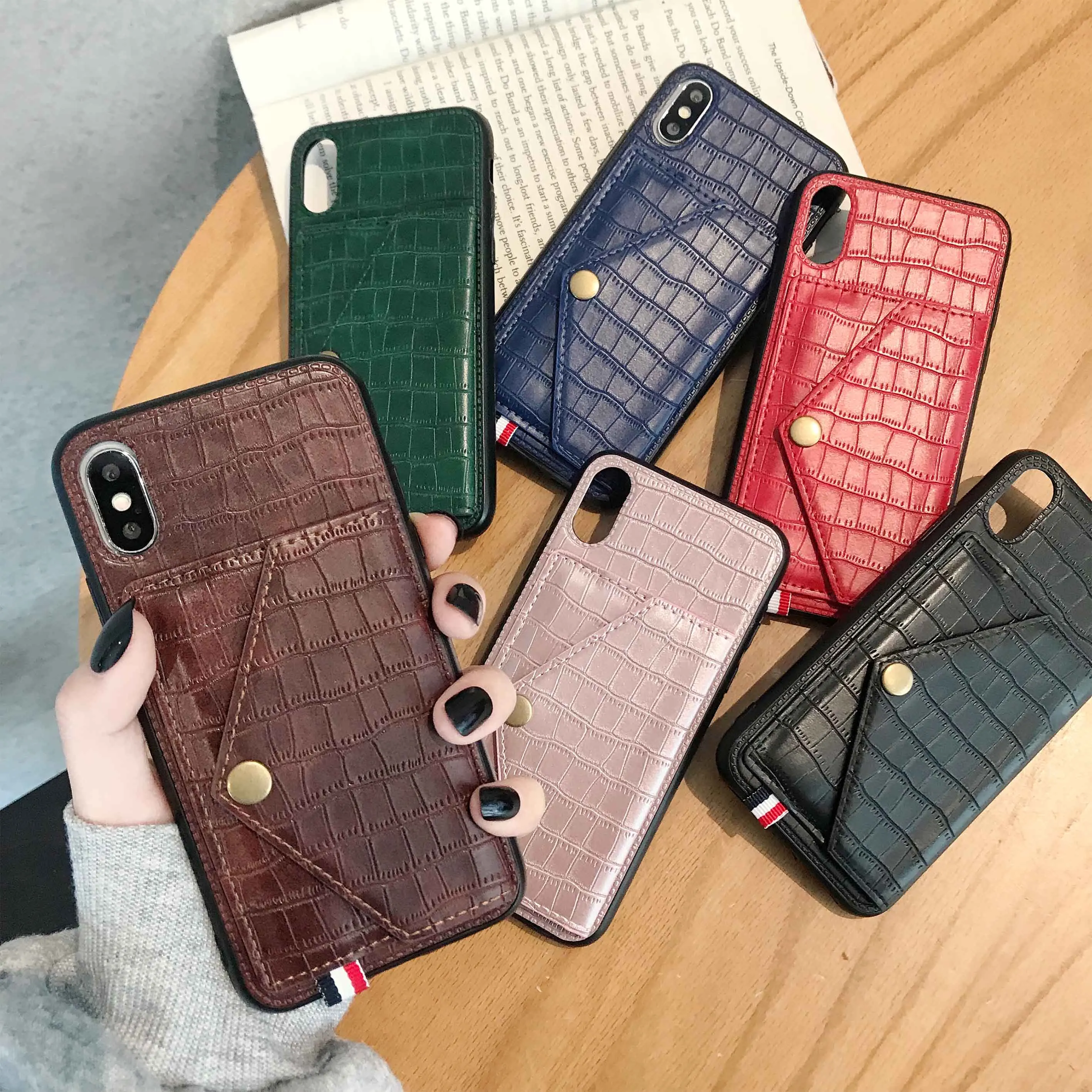 customized chinese couple phone cases wholesale custom made pu leather cell phone cases factory for iphone x
