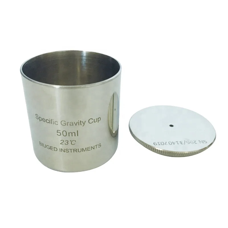 50ml, and 100ml Stainless Steel Specific Gravity Cup Density Cup