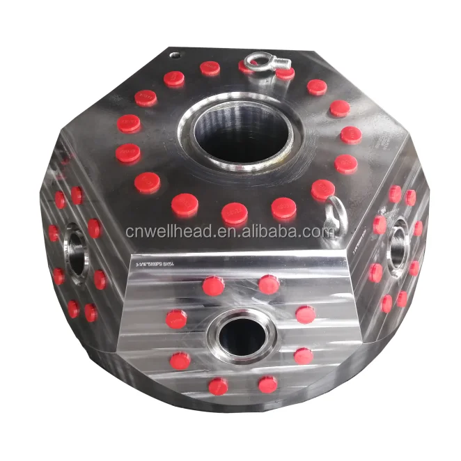 JIANGSU WELLHEAD PRODUCE API 6A HIGH PRESSURE INTEGRAL PIPE FITTINGS FORGED ALLOY STEEL GOAT HEAD ASSEMBLY  WITH FLANGE/STUDDED