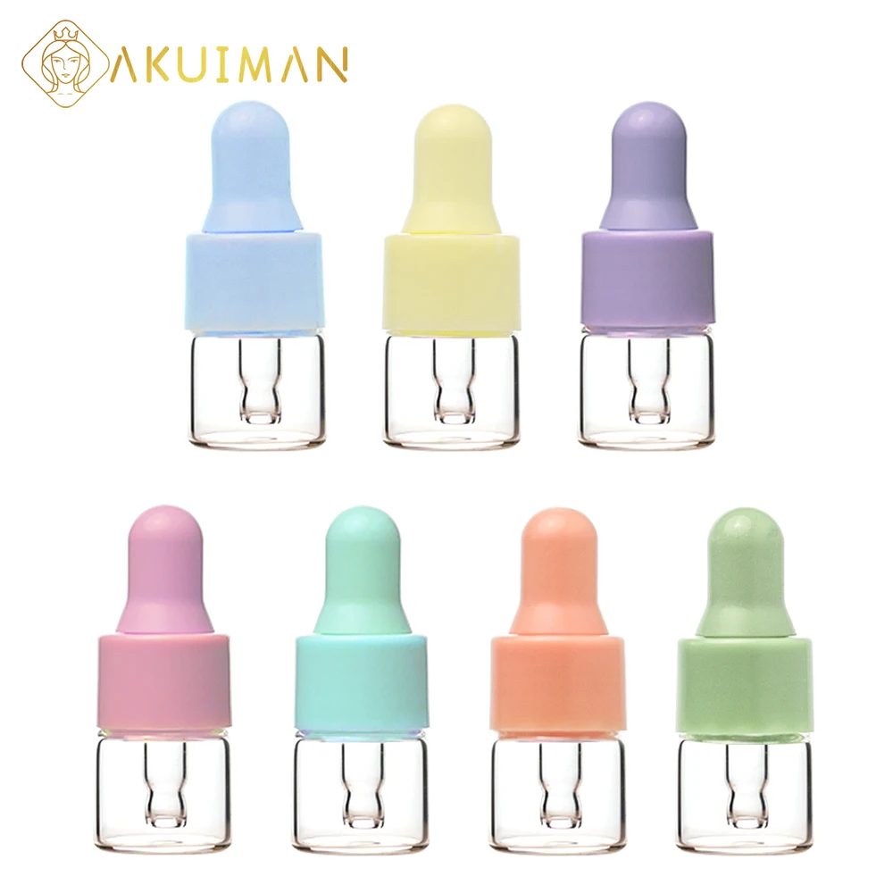 tall cylinder shaped clear glass dropper bottles bottle with for capillary product 3ml leak proof