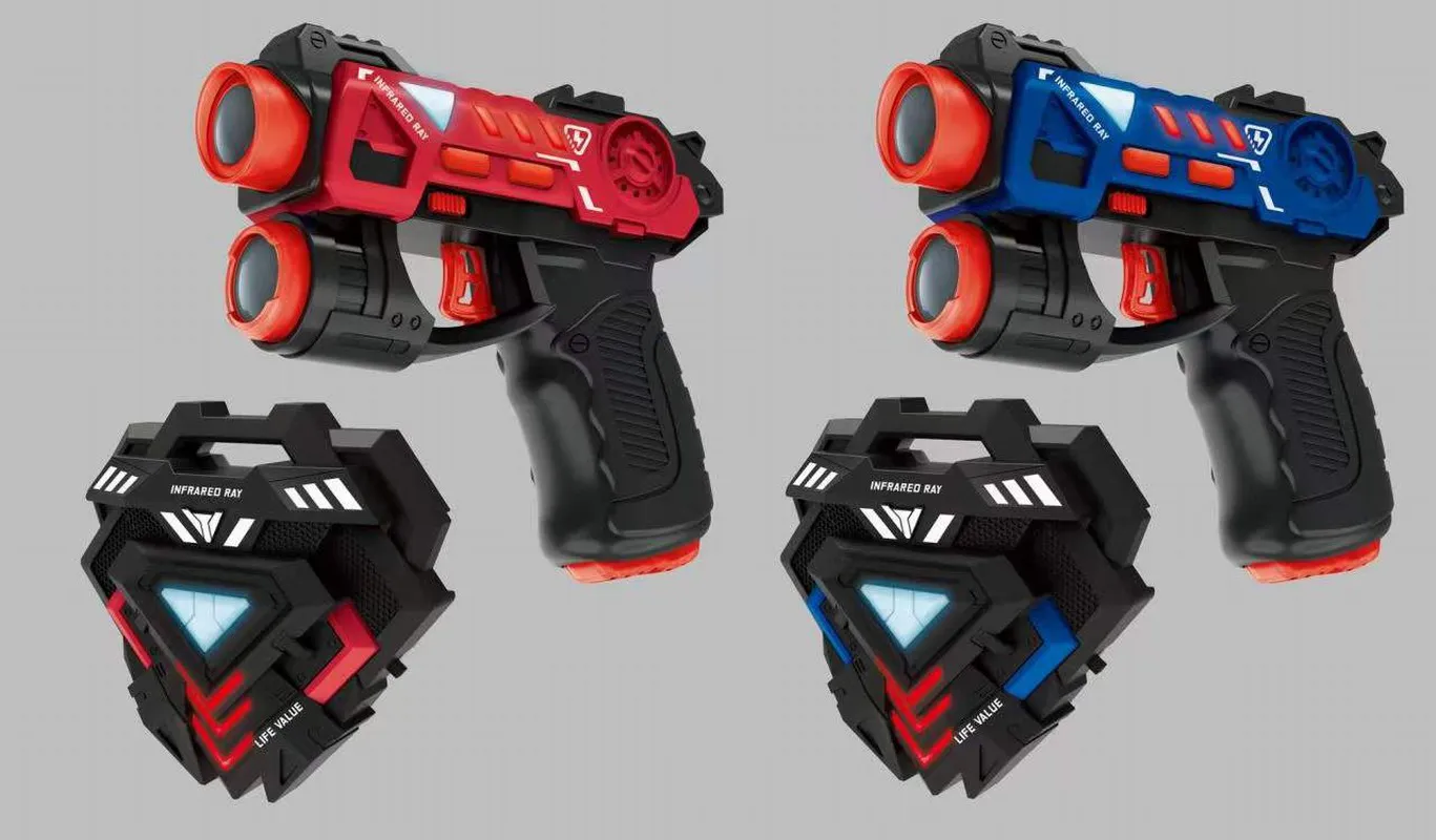 Infrared Mini Laser Tag Gun Set for Kids - Indoor/Outdoor Laser Tag Blasters with Vests, Fun Group Activity Toy