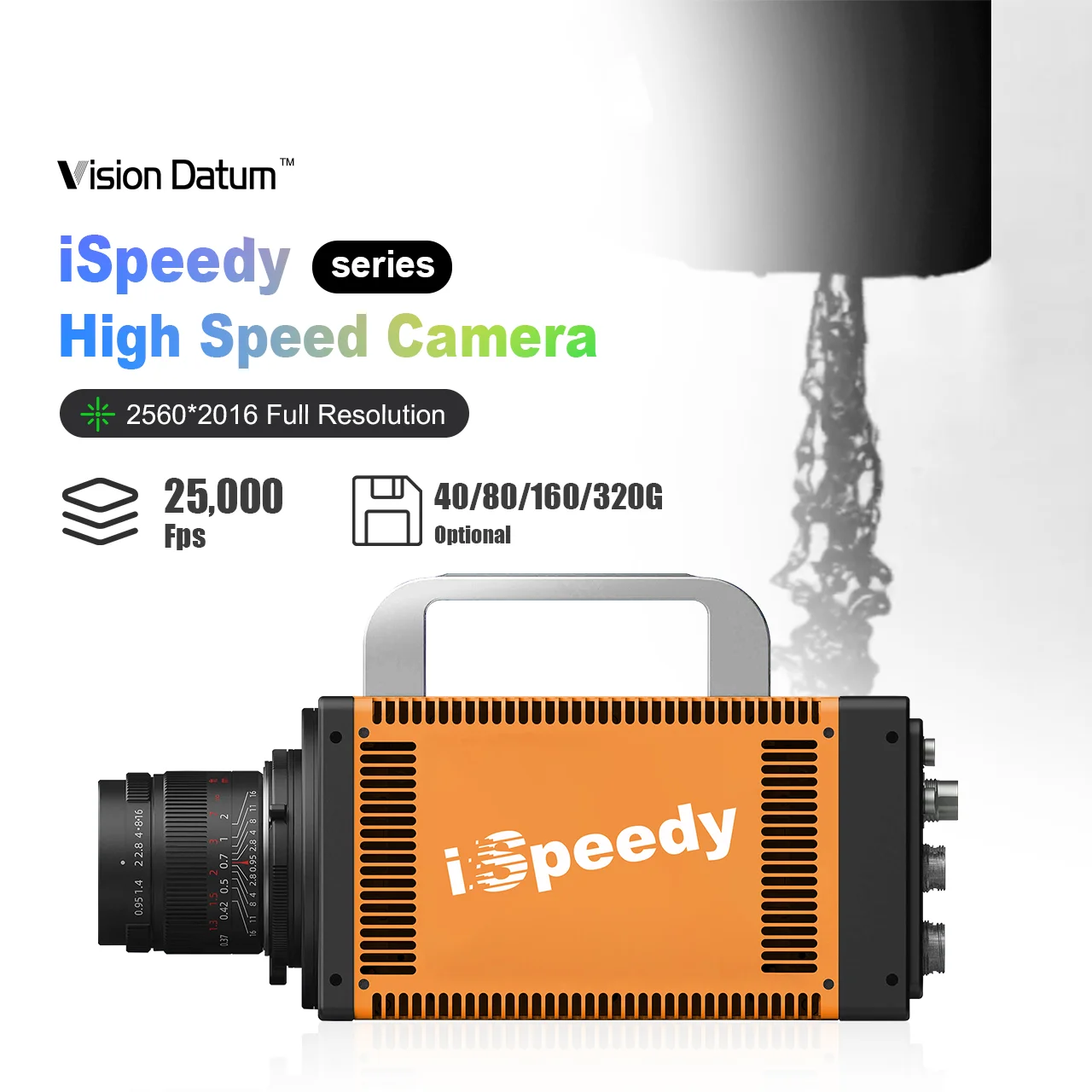 2048x1024 25000fps Photron Phantom iSpeedy 100ns 10GigE Slow Motion PRNU High Speed Camera for Destructive Testing Flame Fluid