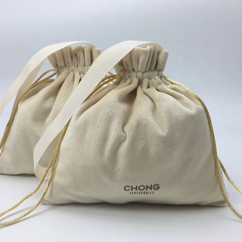 Изготовленный на заказ логотип напечатанный бархатный мешочек Роскошные Духи ювелирные изделия подарок шнурок бархатные сумки