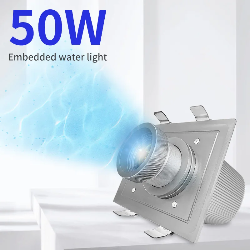 Multi-Color Optional Stage 50W Ceiling Embedded Projector Ocean Wave Effect Water Light