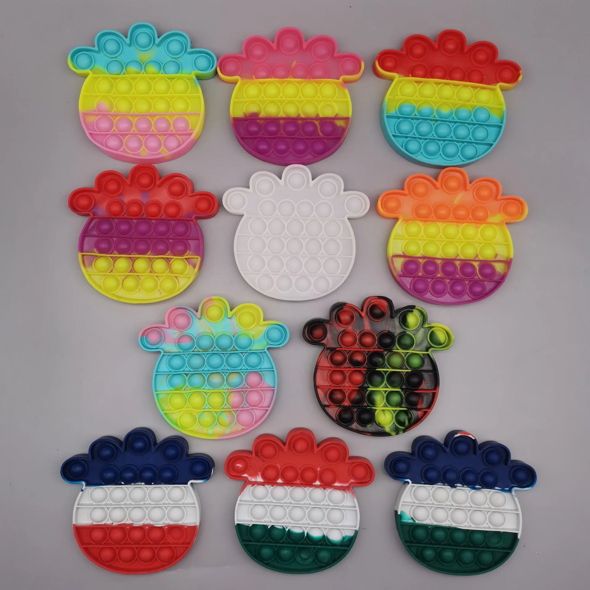 Wholesale relief anxiety stress fidget toy sensory fidget toy warm color changing silicone press toys