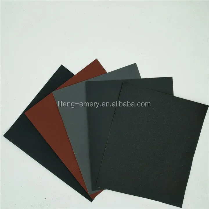 Kraft paper waterproof Polishing abrasive paper sheet black sanding #60-#2000 sand paper water sandpaper