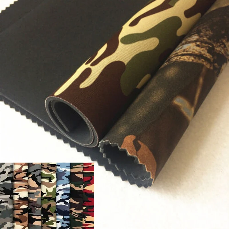 Wholesale multi color waterproof patterned sublimation SBR SCR CR neoprene with coated polyester fabric textured neoprene fabric