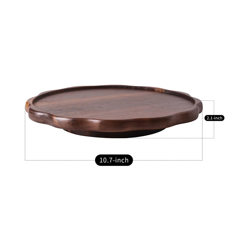 Rotating tray seasoning storage tray Amazon cross-border spot Acacia Wood