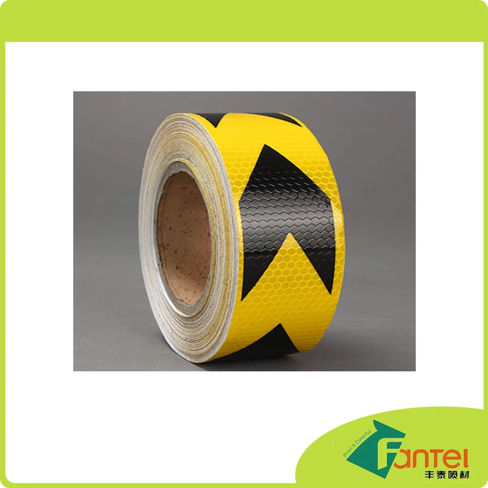 High Intensity Reflective Outdoor Vinyl Road Traffic PVC With Adhesive