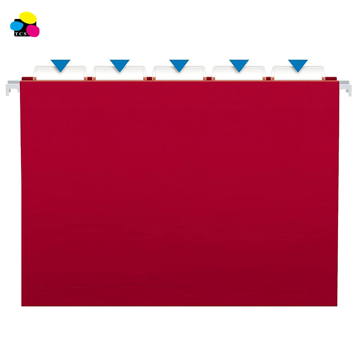 
TCS office stationery 25/BX 1/5 Cut Letter Size assorted color Recycled Kraft paper interiors Hanging Folders 