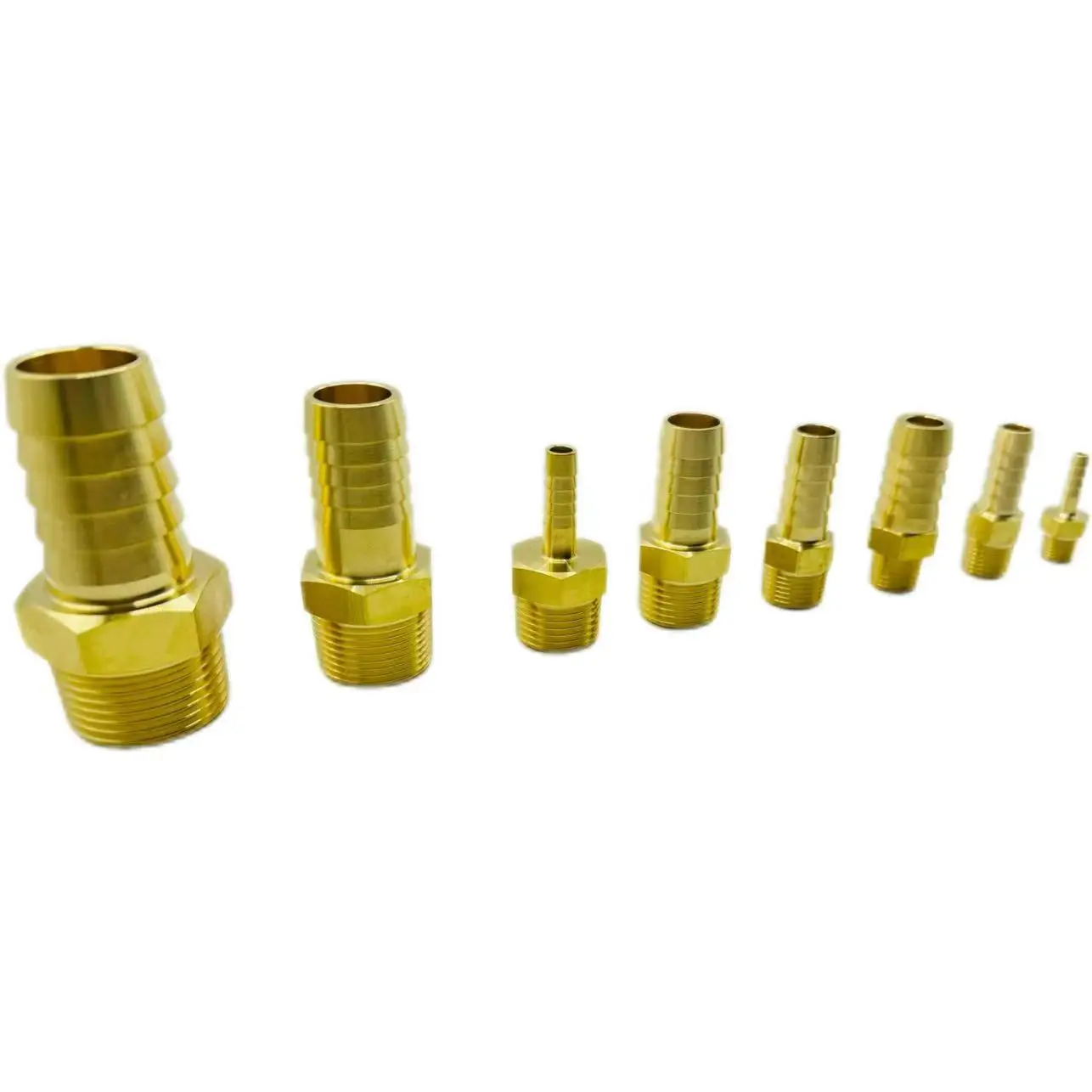 Brass Tube Hex Quick Coupling Adapter 1/8 1/4 3/8 1/2 BSP Male to Male Thread