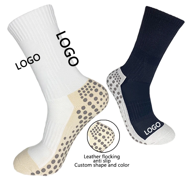 High quality cycling sport  mens crew ankle non custom grip running anti slip soccer football socks