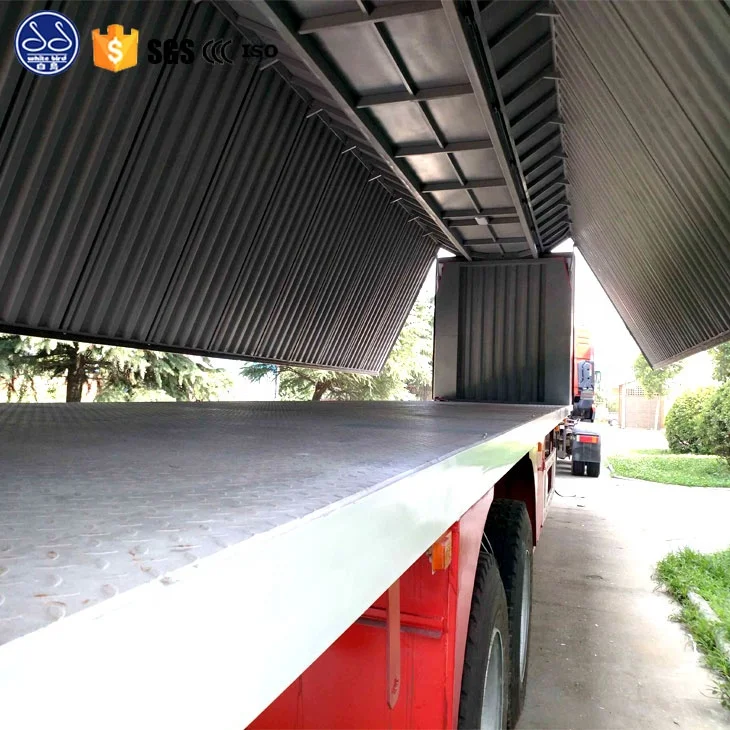 box structure curtain side semi trailer/cargo box van semi trailer