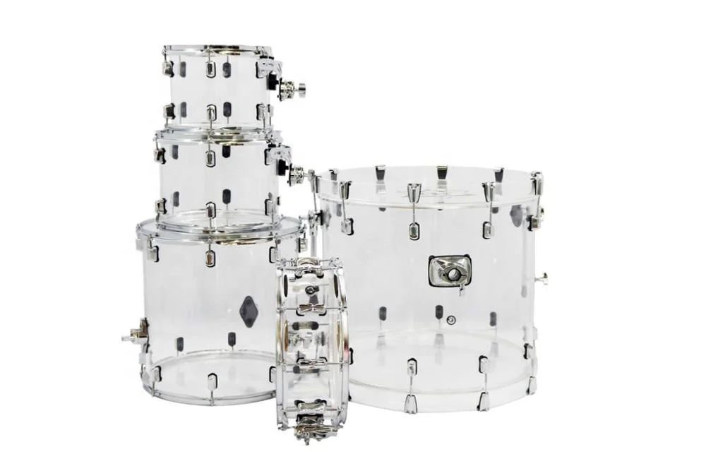 
Seamless Clear Crystal Acrylic Drum Set 