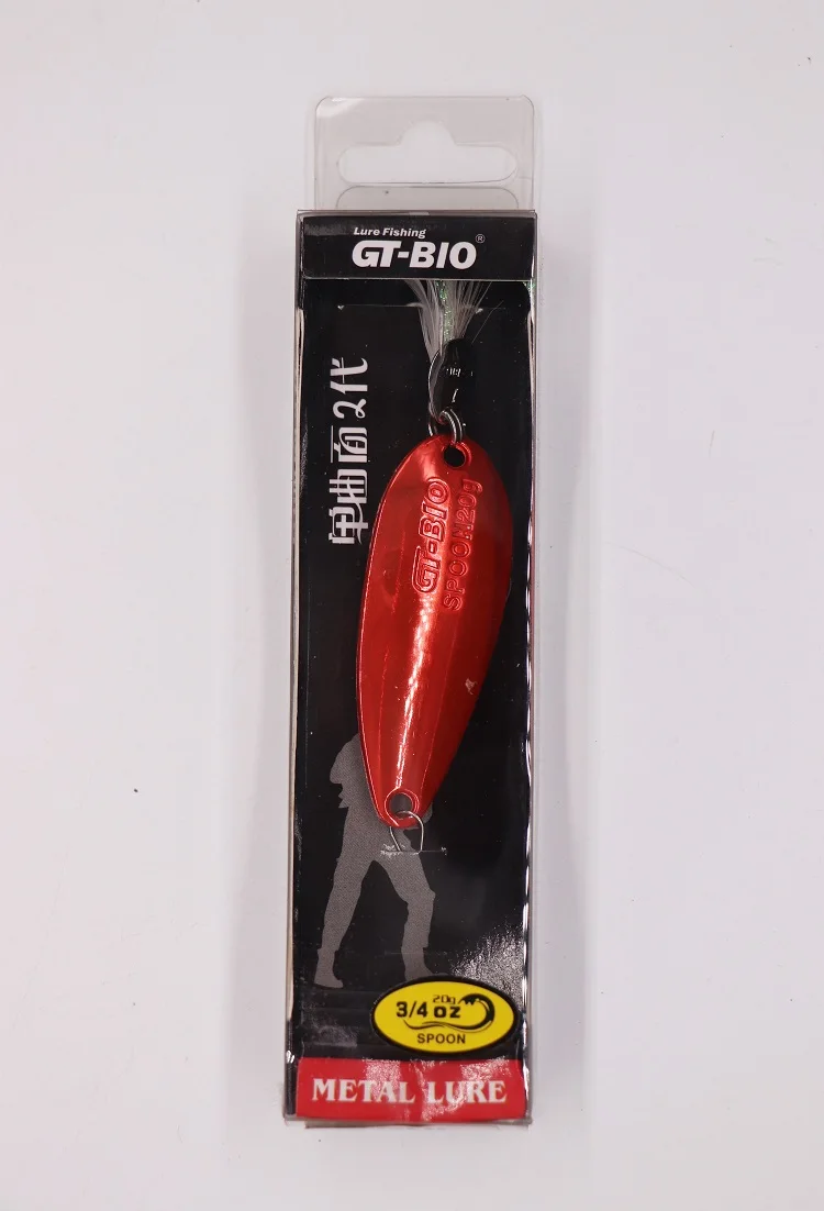 GT-BIO Fishing  glitter Jig Lures Super Hard Spoon Lead Fish Artificial Bait Fishing Lures