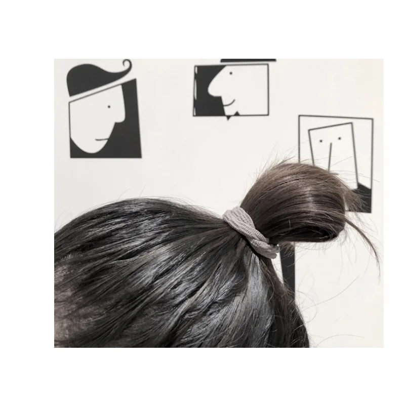 2022 New widened high elastic hair rope all-match fashion seamless towel ring tie hair rubber band hair ring