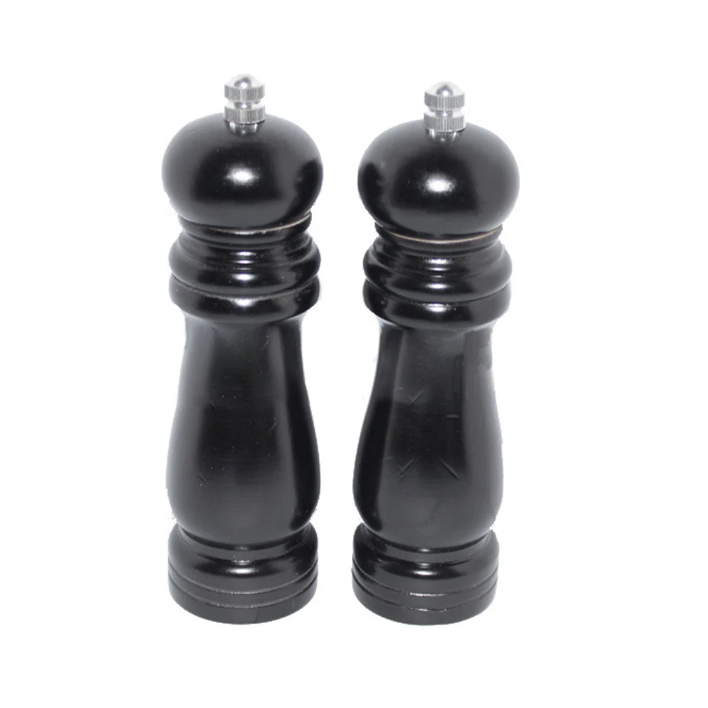 Handmade Manual Wood Spice Salt Shaker  Wooden Salt/Pepper Grinder&Wooden Pepper Mill