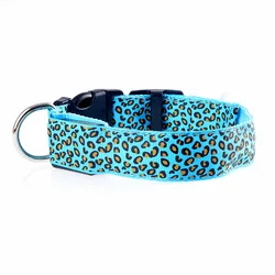 Dropshipping Wholesale Rechargeable LED Light Up Leopard Print Dog Pet Collar
