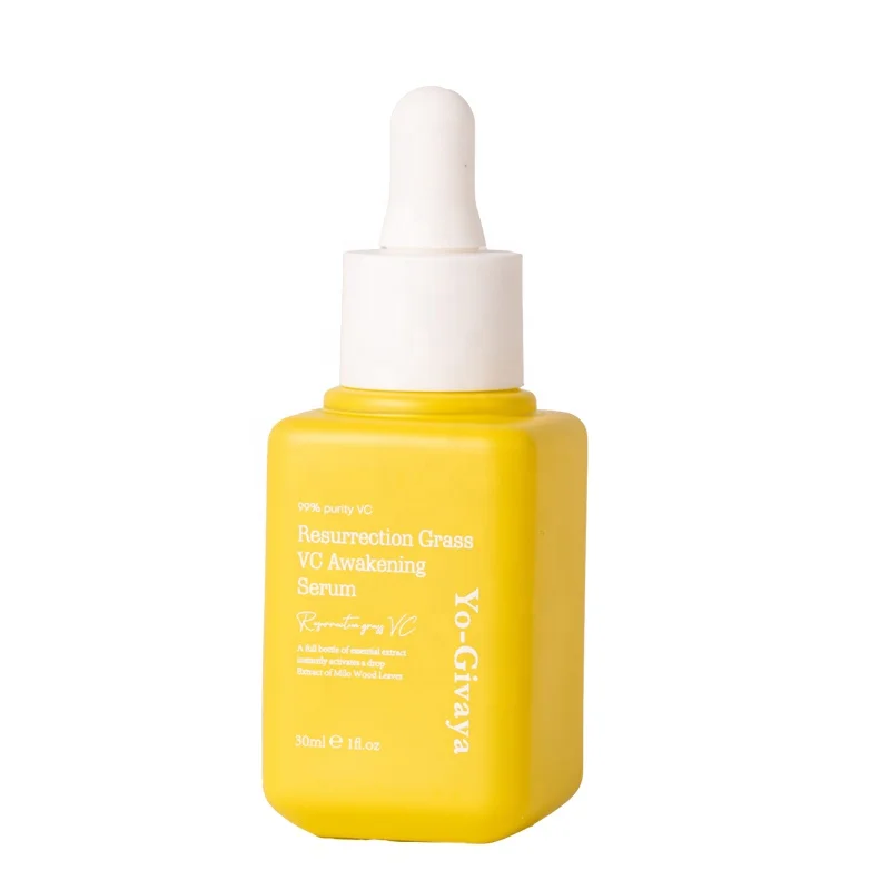 Private Label Vita-C Glycolic Revival Grass Brightening Serum for gentle exfoliation 30ml