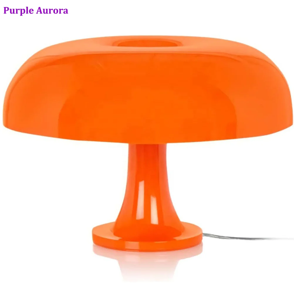 Bedside Lamp Led Desk Orange White Mushroom Table Lamps Bedside Night Light Decorative Lighting Luxury