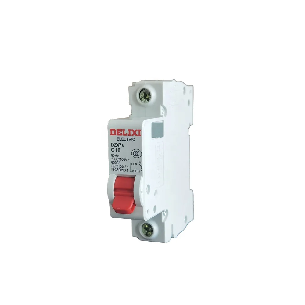 High Quality Delixi MCB 3P 1A 2A 3A 4A 5A 6A 8A 10A 13A 16A 20A 25A 32A 40A 50A 63A DC MCB DZ47S Miniature Circuit Breaker