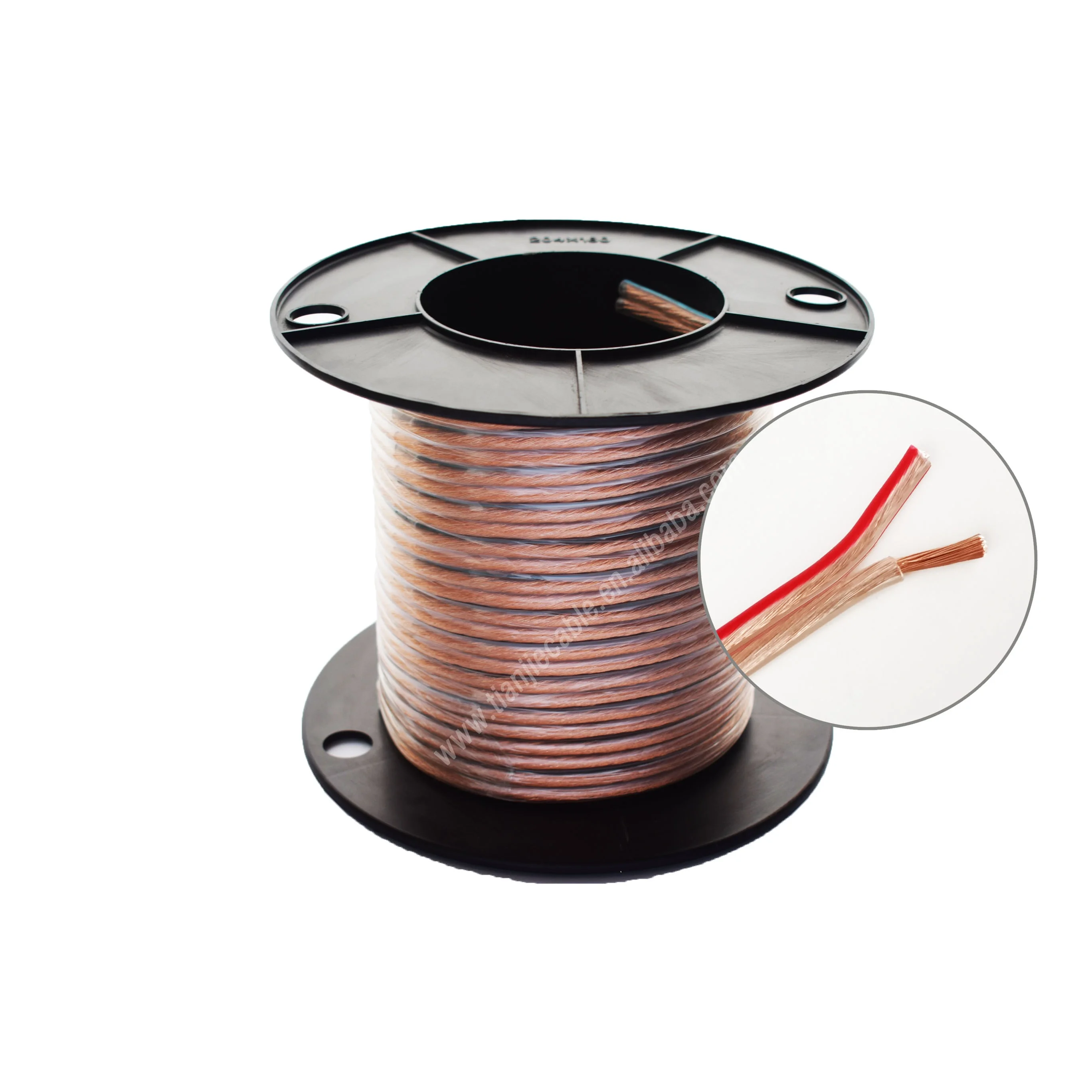 High Quality Transparent 16AWG Full Gauge Oxygen Free Copper Audio Cable