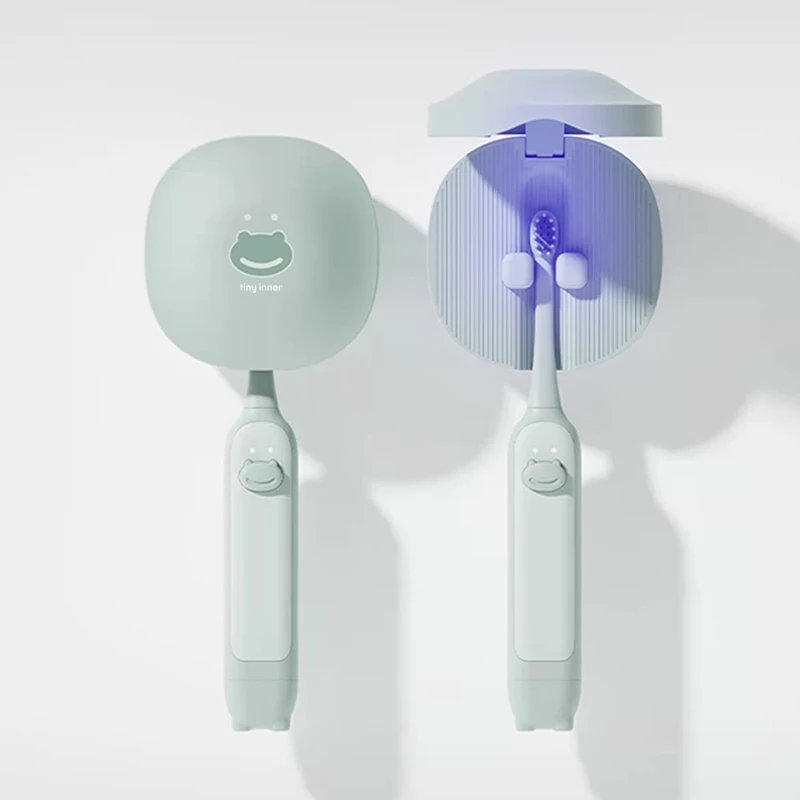 Dupont Silicone kids Toothbrush Sterilizer Kids 2 in 1 Wall Mount Gift Box For 5-12 Kids IPX7 Electric Smart Toothbrush