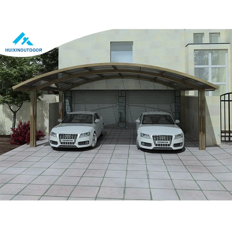 Blue Roofing Polycarbonate Sun-System Garage Car Outside Child Cantilever High Quality Folding Carport