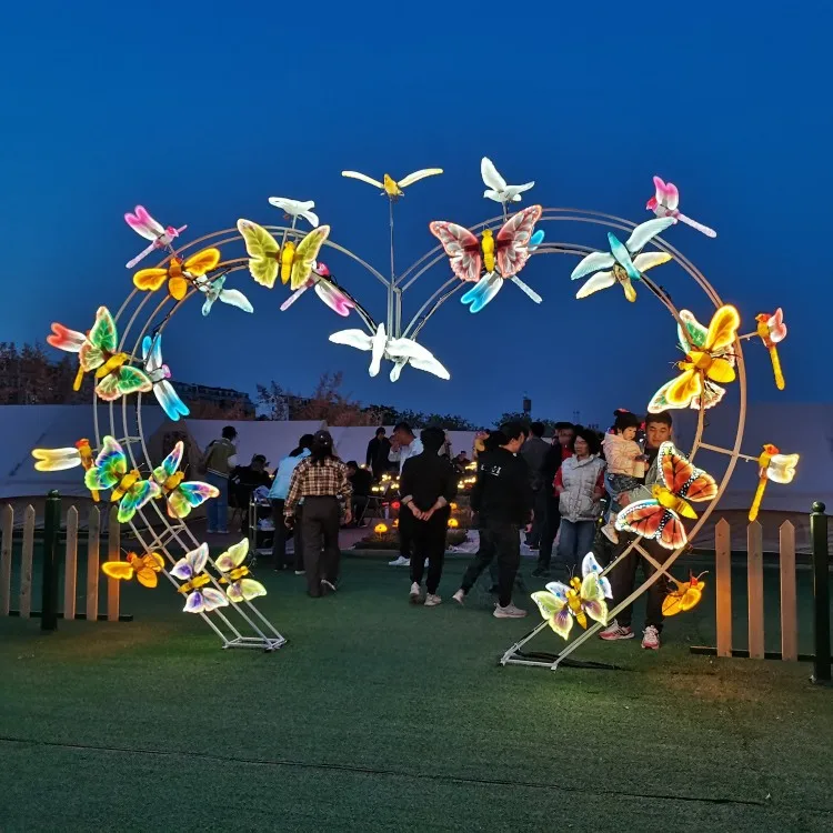 Dynamic Led Butterfly Light Wedding Stage Outdoor Landscape Led Light Led Butterfly Dynamic String Lights