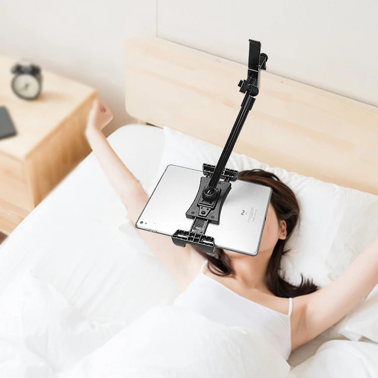 
Clamp metal multifunctional adjustable black desk mount for living room bedroom office 
