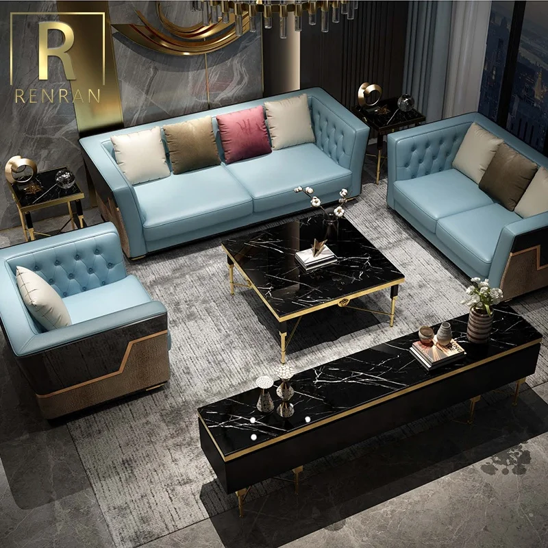 hot sale middle east living room set furniture luxury sofa set dubai leather sofa furniture