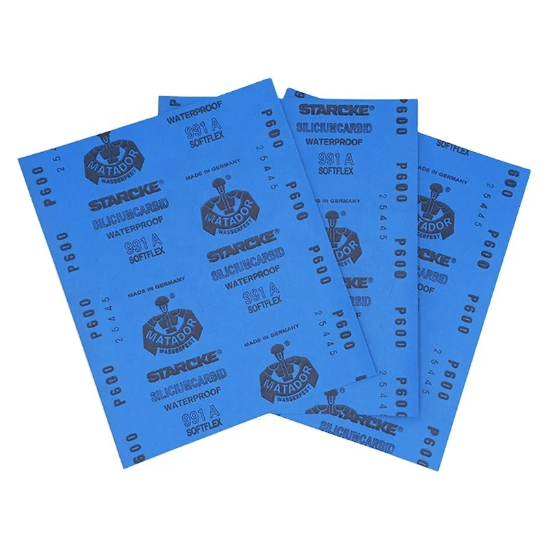 Germany High Quality Grit P120 to P7000 Silicon Carbide Waterproof Car Sandpaper for Wood Car Metal