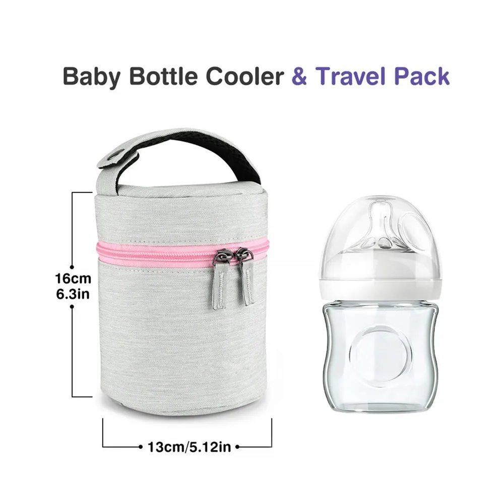 Portable Breast Milk Storage Insulated Baby Bottle Cooler Carrier Tote Bag Food 10-12days for Millk Storage Cooler Bag Letter