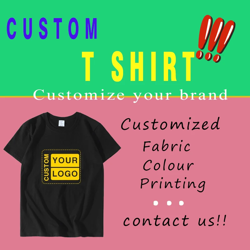 Custom Casual T-shirt 100% Cotton 200G Custom Embroidered Logo T Shirt For Men