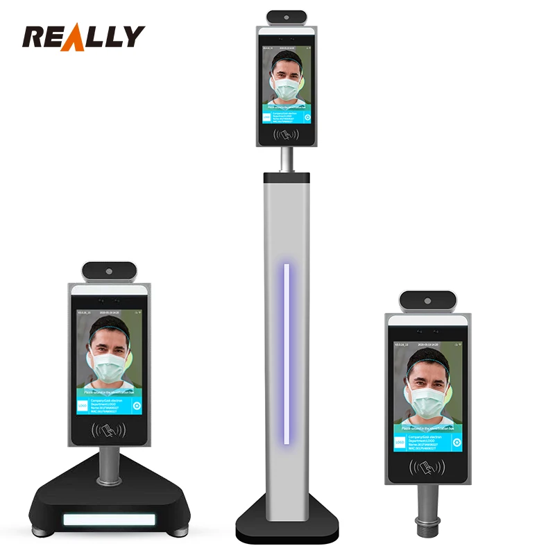 
8 inch face recognition accrss control temperature remote human body temperature measurement camera 