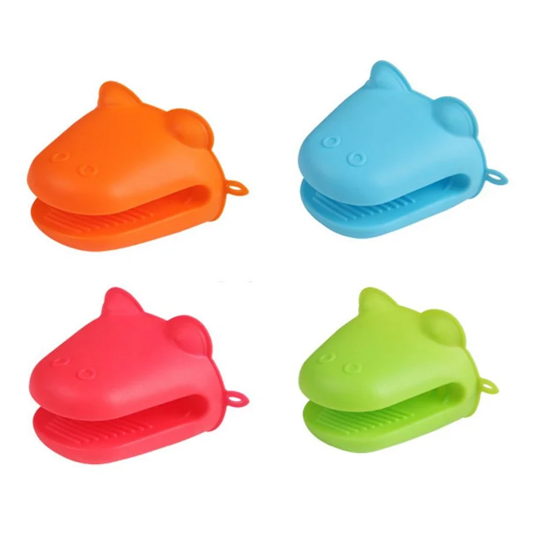 Силиконовый зажим в форме бегемота для духовки