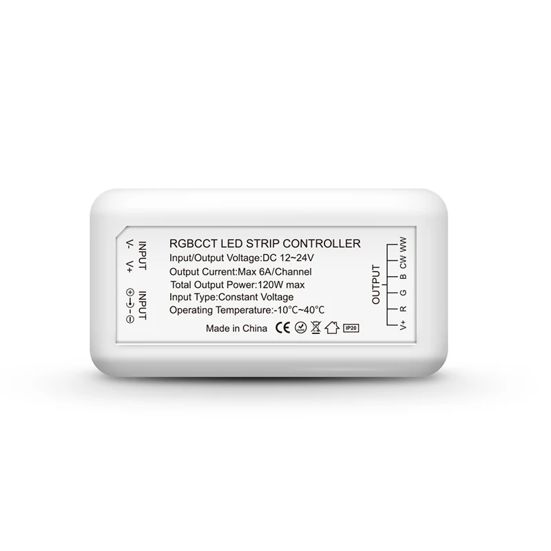 Tuya Zigbee 3.0 LED Light Controller 12V-24V DC Smart Home Dimmer Switch RGB+CCT Light Bar Zigbee LED Controller