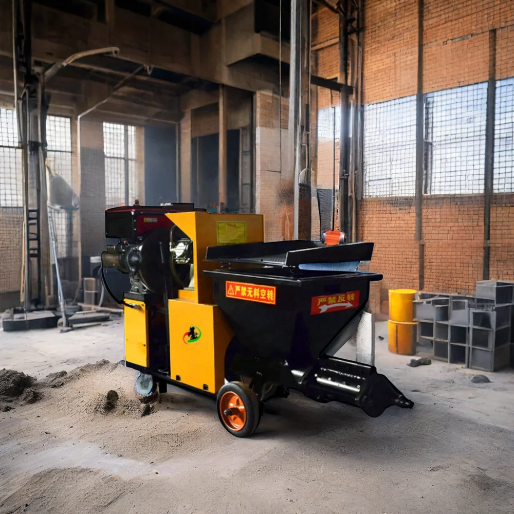 Diesel Plastering Cement Mortar Spraying Machine with Pump and Motor New and Used with Good Price for Home Use construction cont