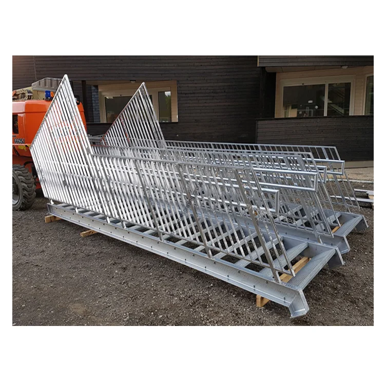 Prefab mild industrial outdoor metal fire escape stairs