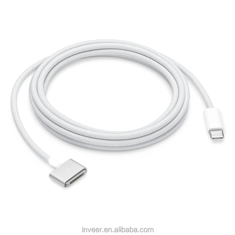 inveer 140W fast charging and 4K data transfer 2m length USB-C to Magsafe 3 cable  model Ms3
