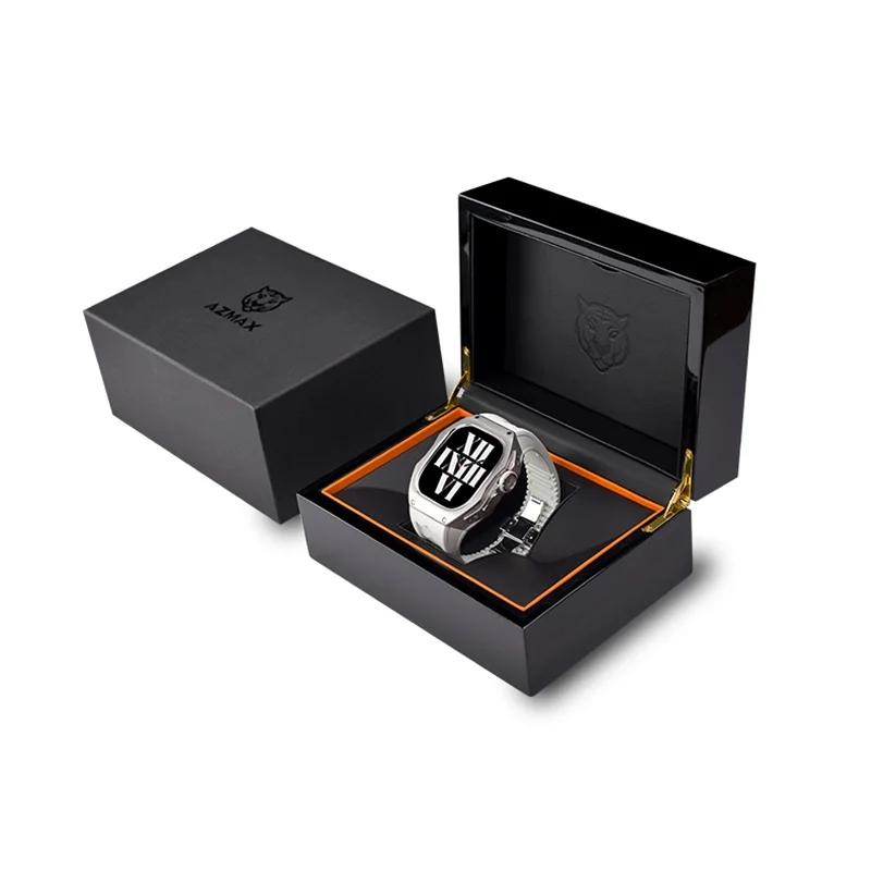 49 мм роскошный модификационный комплект App-le Watch Ultra чехол из углеродного волокна для iWatch S9 Фтор Резиновая лента