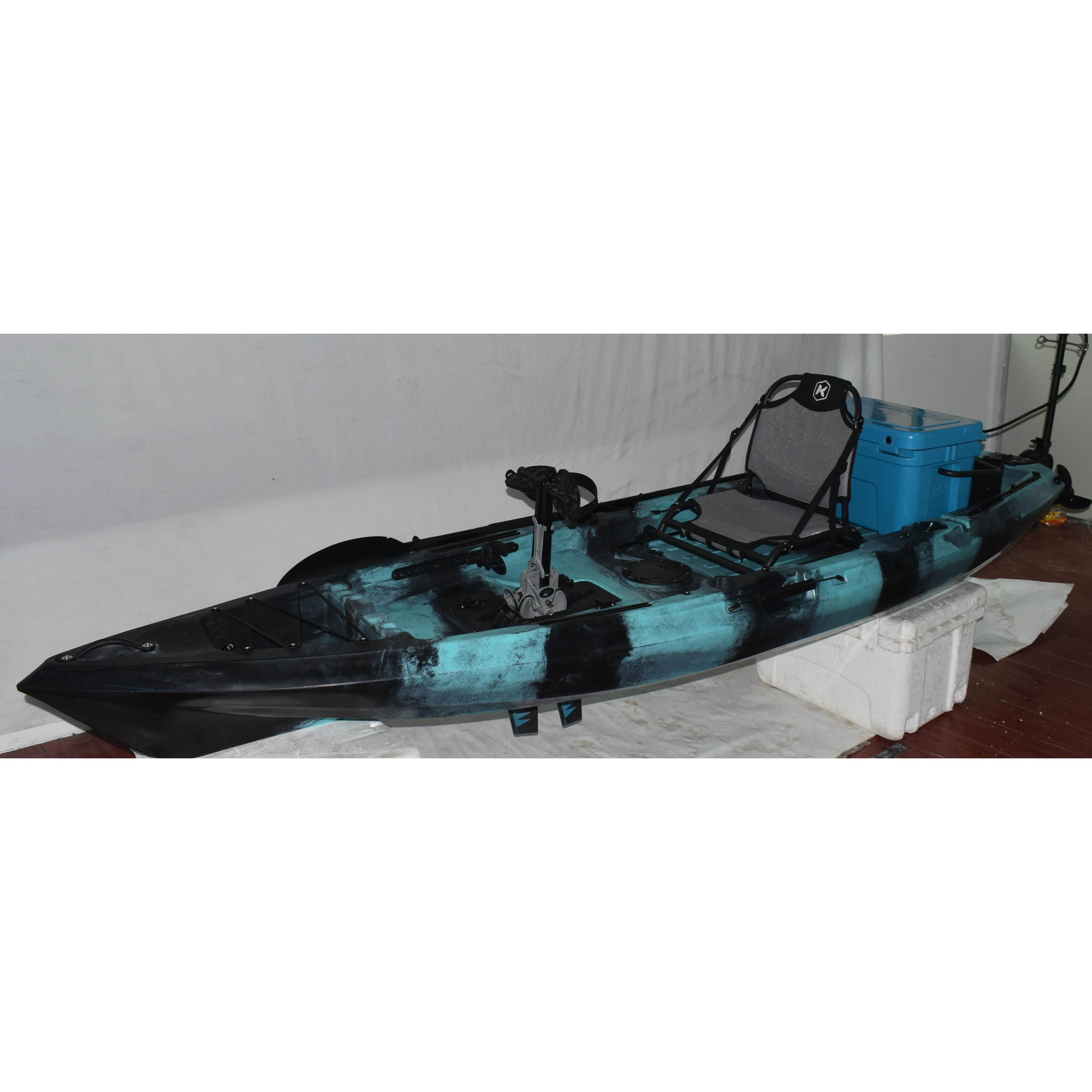 GREAT FAST watersport wakeboard 3.95M sit on top kayak peche canoe canot rapide fishing rowing boat Pedal Kayak With foot pedal