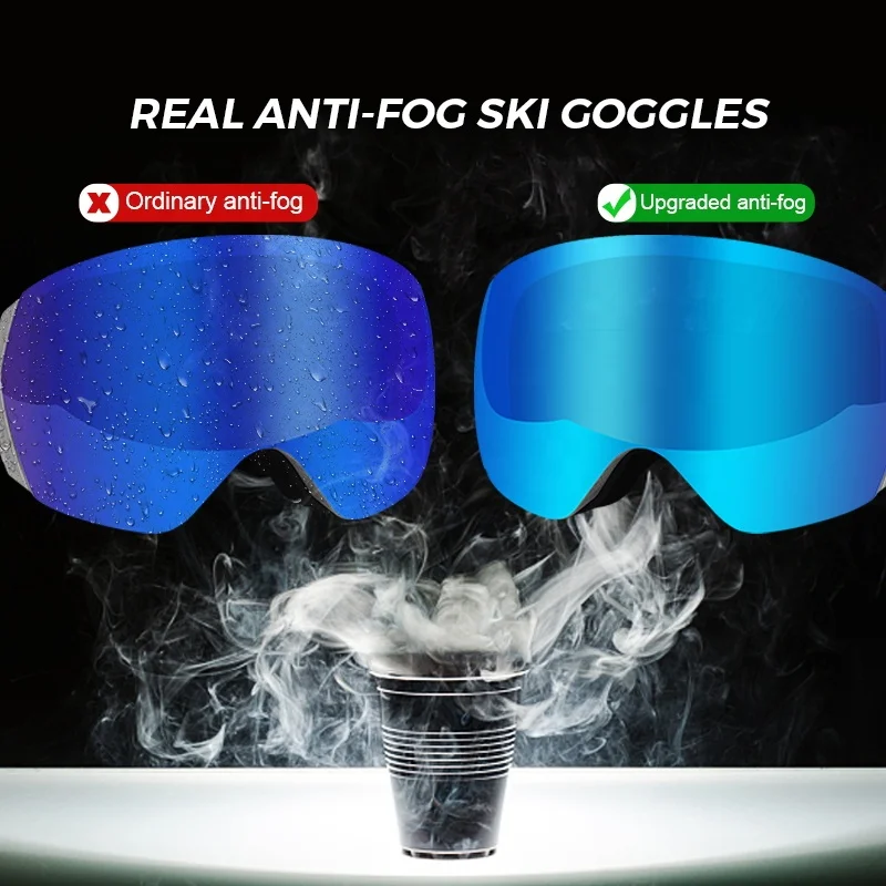 Manufacturer wholesale ski goggles adult skiing goggles custom logo ultraviolet-proof OEM ski goggles