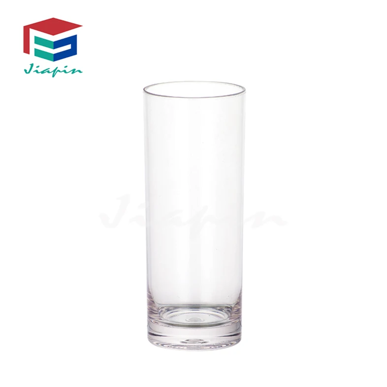 Restaurant Cups 12oz colorful unbreakable Plastic water glass plastic tumbler cup pc straight tumbler hill ball glass