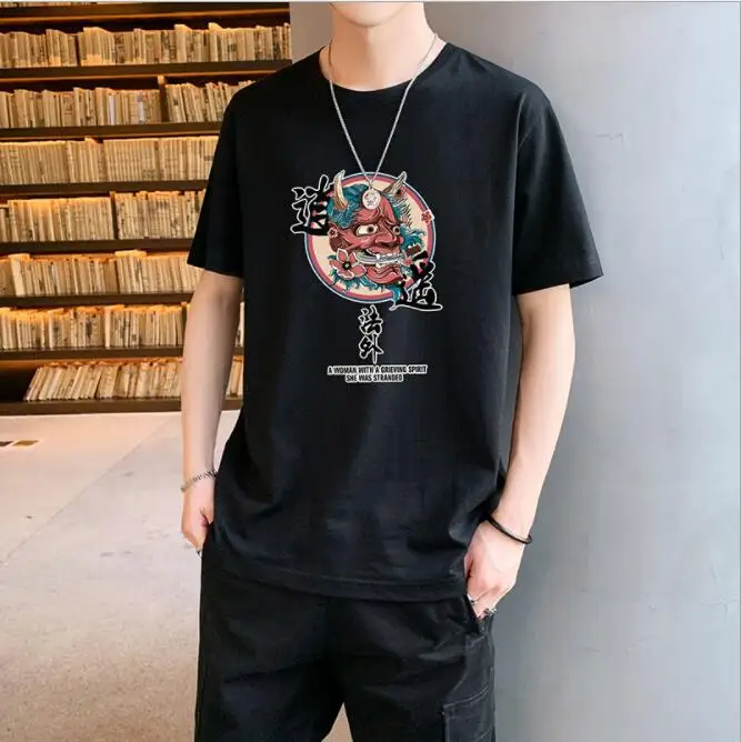 2021 new Japanese Harajuku style T-shirt fashion all-match cotton oversized anime printed top