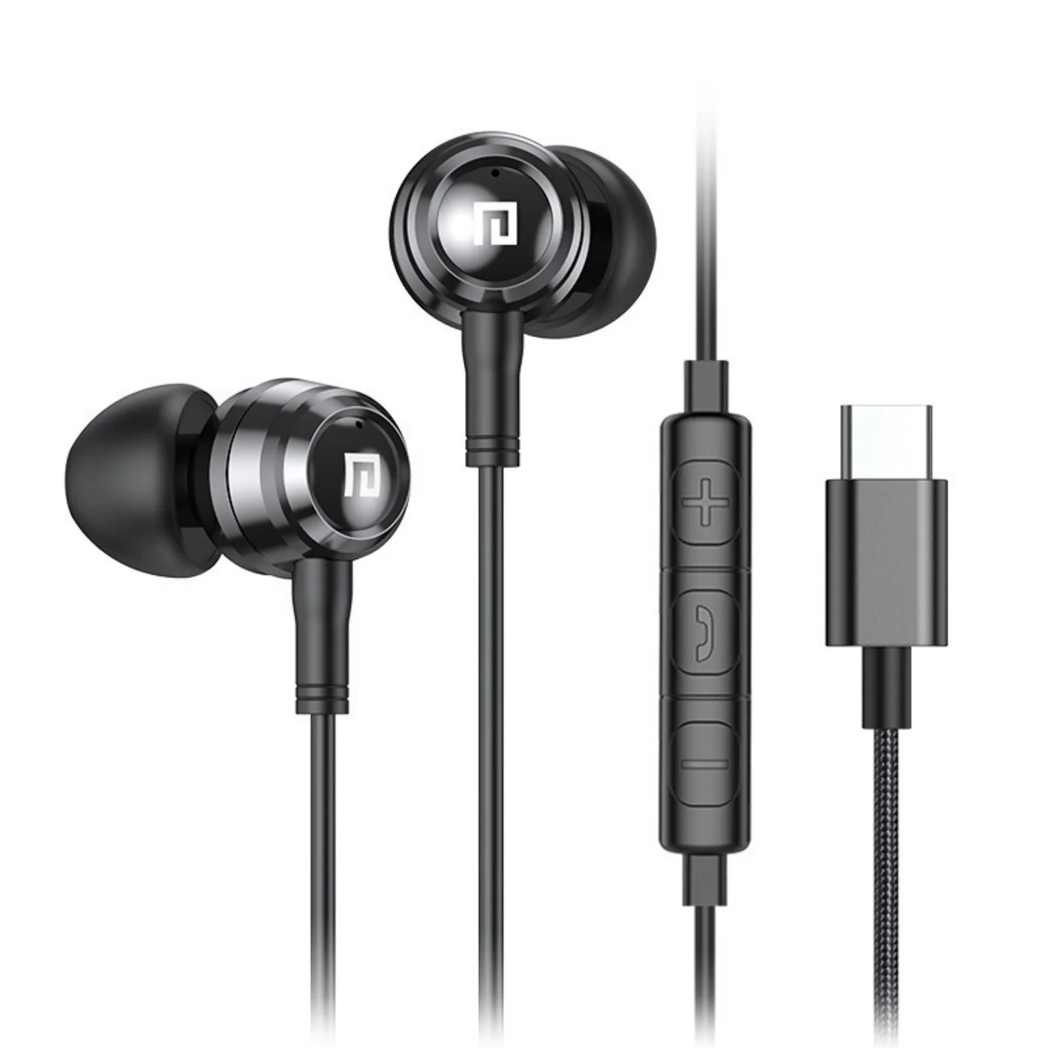 LAT100 High Quality Hybrid Earphone With Mic Hifi Bass Headphone Wired Type-C In Ear Earphones For Phone Mp3