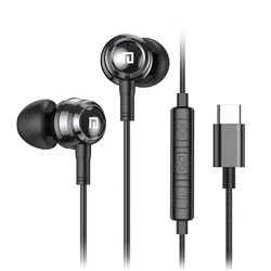 LAT100 High Quality Hybrid Earphone With Mic Hifi Bass Headphone Wired Type-C In Ear Earphones For Phone Mp3
