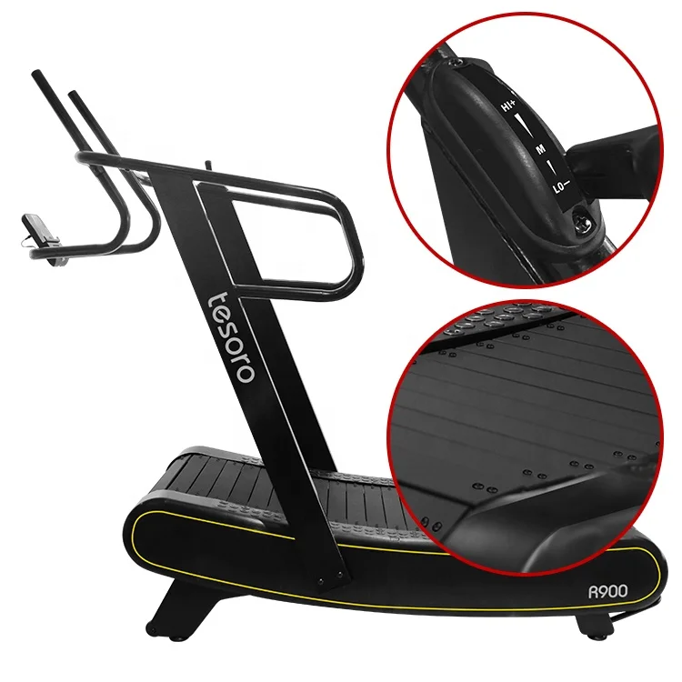 Best quality commercial gym running machine curved manual treadmill with high end instrument high speed treadmill