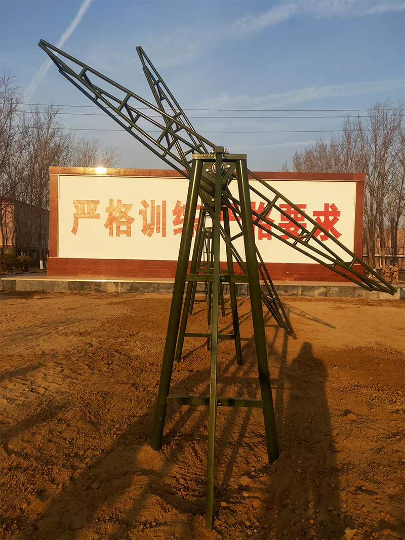 Physical training equipment anti dizziness roller rotating ladder